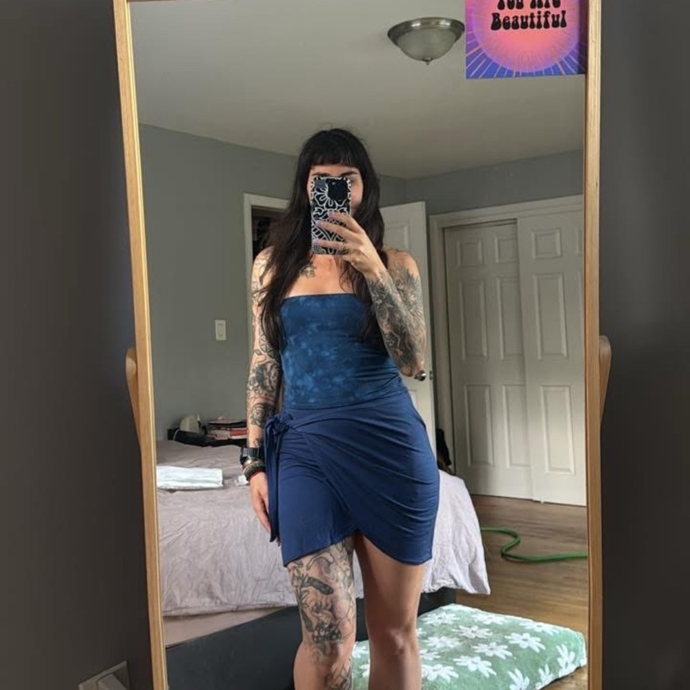 Blue purusha people skort